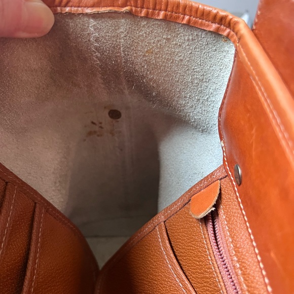 Authentic large 12 x 10 Dooney & Bourke pebble grain leather satchel ~Vintage! - Picture 12 of 16